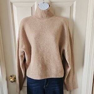 Zara Light Camel Turtleneck Sweater